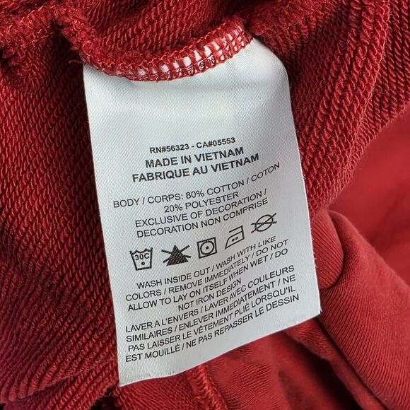 Nike Sweatshirt Womens Red Big Cheetah Swoosh Outdoor Ladies Athleisure Sz Small - Picture 8 of 10